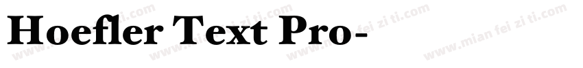 Hoefler Text Pro字体转换